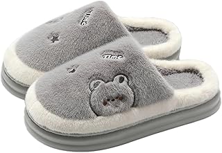 Epsion Autumn Winter Slippers Warm Bear Slippers Fuzzy House Slipper Memory Foam Shoes Soft Indoor Outdoor Shoes