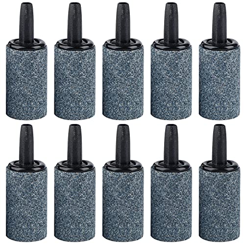 aquarium air stones - Pawfly Aquarium 1 Inch Air Stone Cylinder Grey Bubble Diffuser Release Tool for Nano Air Pumps Small Buckets and Fish Tanks, 10 Pack