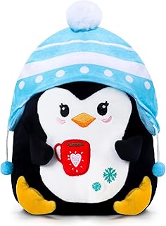 InIsaJace Penguin Christmas Plush Pillow - 8 Inch Penguin Stuffed Animal Cute Penguin Plushie Toy Soft Penguin Plush Pillo...