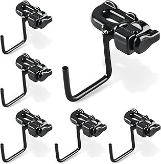 SKYJDM 6-Pack L-Track U-Hook Tie Down Fitting (Working Load Limit of 1,631 Pounds), Heavy-Duty Bolt Down Anchor Points