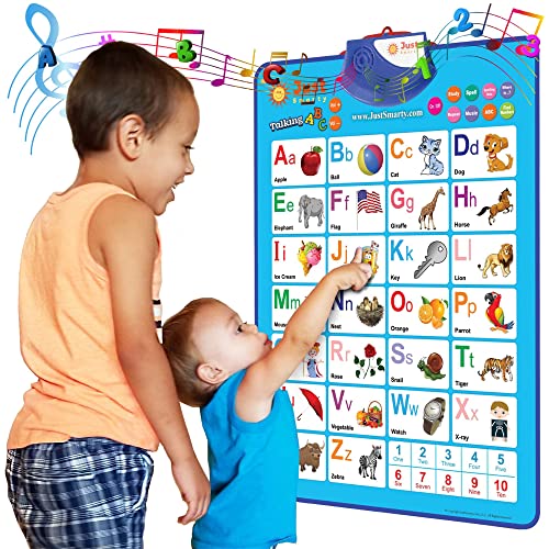 abc chart for toddlers - Just Smarty Interactive Alphabet Wall Chart for Toddlers 2-4 – Learn ABC Letters, Numbers, Words, Spelling Toys for Toddlers, Kids Learning Toys, Speech Therapy Toys for Toddlers 1-3, Alphabet Toys