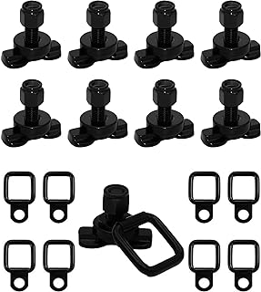 ZOSANY 8PCS L-Track Double Lug Threaded Stud Nut Fitting Heavy-Duty Bolt Down Anchor Points for Truck Trailer Cargo Contro...