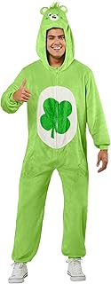 Rubie's Official Care Bears Good Luck Bear Adult Hooded Onesie Costume, Unisex Fancy Dress Jumpsuit