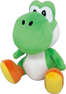 Little Buddy Super Mario All Star Collection 1416 Yoshi Stuffed Plush, 8",Multi-colored