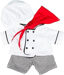 Chef Outfit Teddy Bear Clothes Outfit Fits Most 14 - 18 Build-a-bear, Vermont Teddy Bears, and Make Your Own Stuffed Animals