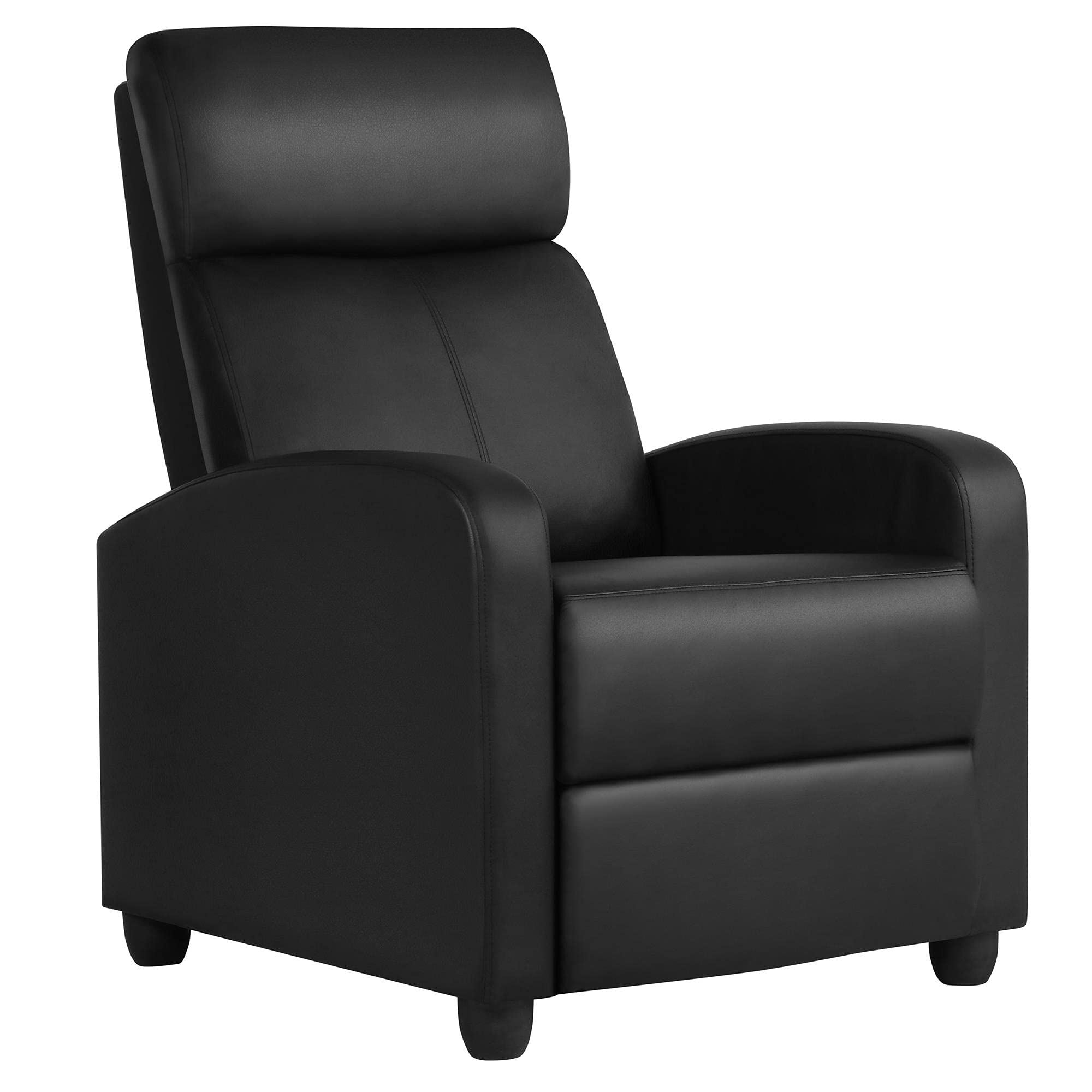 Buy Yaheetech Recliner Armchair Single Padded Seat PU Leather Sofa ...