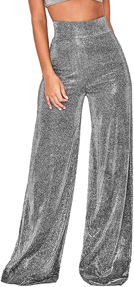 Womens Sequin Legging Trousers Ladies Stretch Drawstring Waist High Waist  Silver Gold Pants Tag SUK 6 Gold  Amazoncouk Fashion