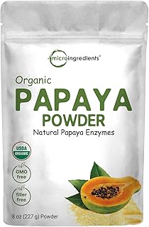 Organic Papaya Powder, 8oz | 100% Natural Fruit Powder | Freeze-Dried Papayas Source | No Sugar & Additives | Great Flavor...