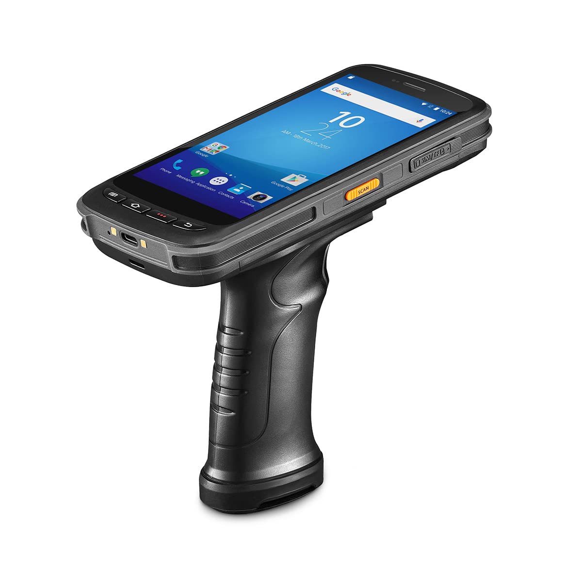 のタイミン Android Barcode Scanner with Pistol Grip， Handheld Rugged PDA 1D ...