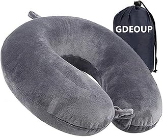 GDEOUP Travel Pillow Memory Foam Neck Pillow Support Pillow,Luxury Compact & Lightweight Quick Pack for Camping Sleeping R...