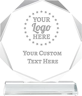 ZALHIN Personalized Crystal Trophy Award - Award for Employees- Plaques Personalized Engraved- Coworker Gift,Employee Appr...