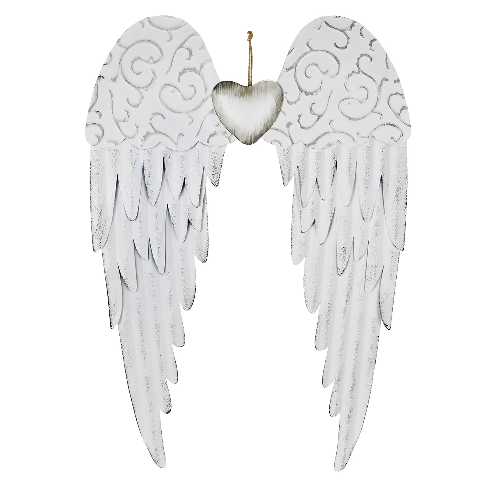 Buy Metal Angel Wings Sculpture, Heavenly Religious Décor Rustic ...