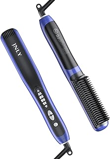 JNLY Hair Straightener Brush, Ionic Hair Straightener Comb, 3 in 1 Hot Comb Hair Straightening Brush, 6 Temps Fast Heating...