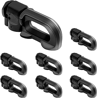 SALUINOKI 8Pack L Track Double Stud Fitting Black, L Track Tie Down, L-Track Accessories for Truck Bed,Trailer Cargo Contr...