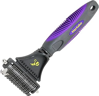 Hertzko Cat Dematting Tool Double Sided Dog and Cat Dematting Comb - for All Pets - Effortlessly Removes Tangles, Mats, an...