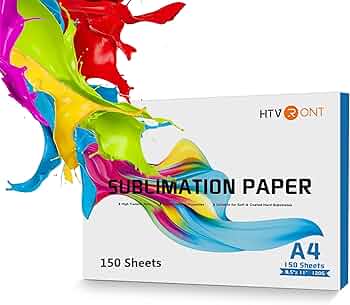 HTVRONT Sublimation Paper 8.5 x 11 inches - 150 Sheets Sublimation Paper Compatible with Inkjet Printer 120gsm