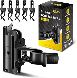 6 Pack E-Track Tool Holders |E Track Accessories for Enclosed Trailer to Keep Rakes,Shovels, Broom|e Track Tool Holder Han...