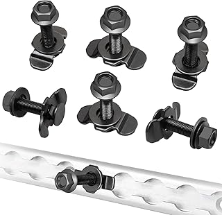 Anina 6PCS L-Track Double Lug Threaded Stud Nut Fitting Tie Down Mounting Bolts for Heavy Duty Anchor Points Bearing 6000 ...