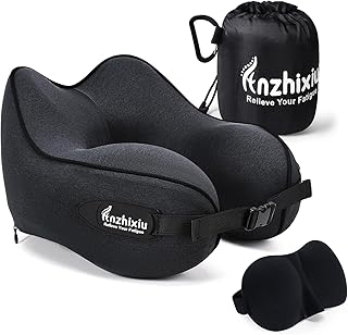 anzhixiu Travel Pillow- Neck Pillow Airplane, Size L for People Over 190, Unique Neck and Head Back Support Travel Pillow ...