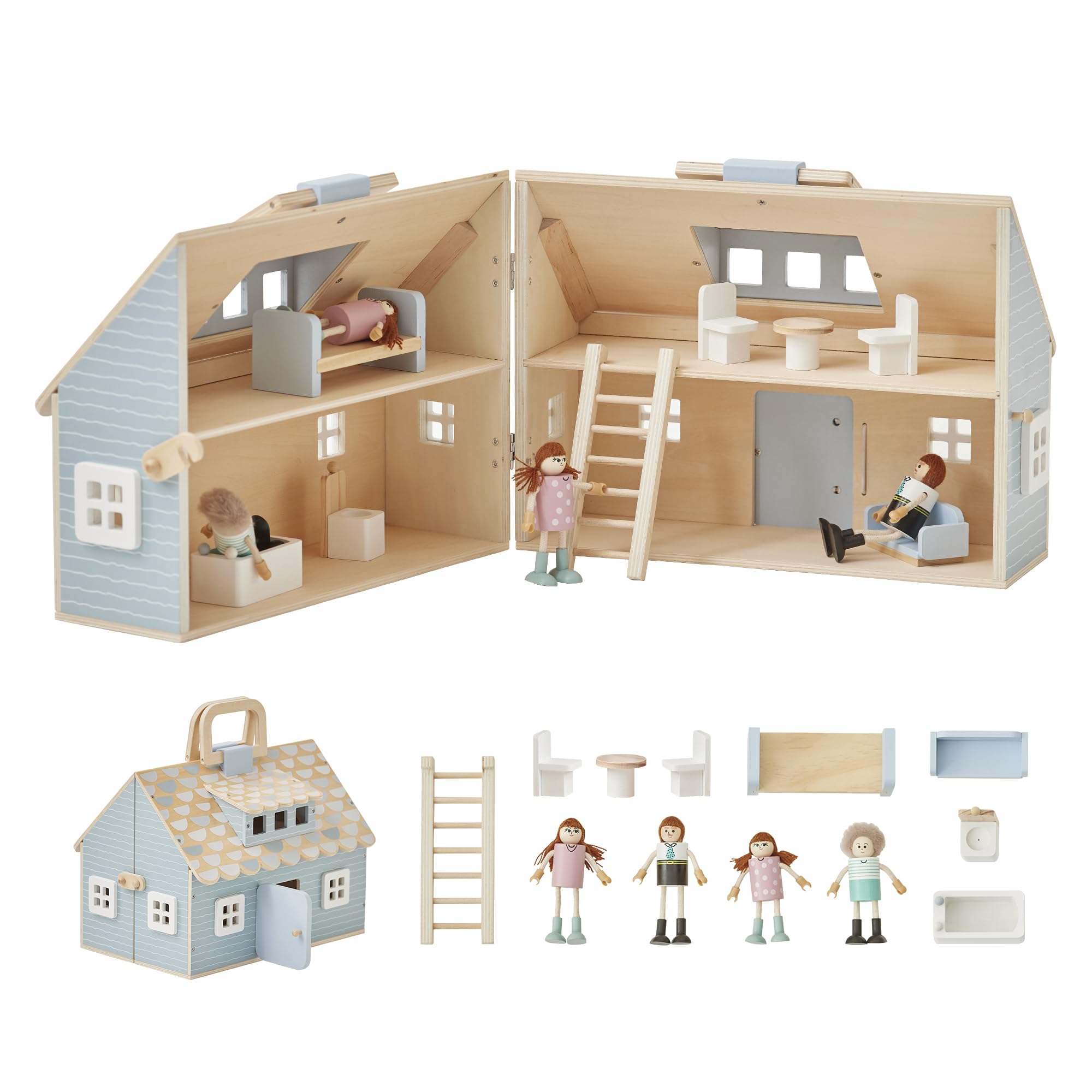 Olivia's Little World - Quaint Little Cottage Portable Dollhouse Playset