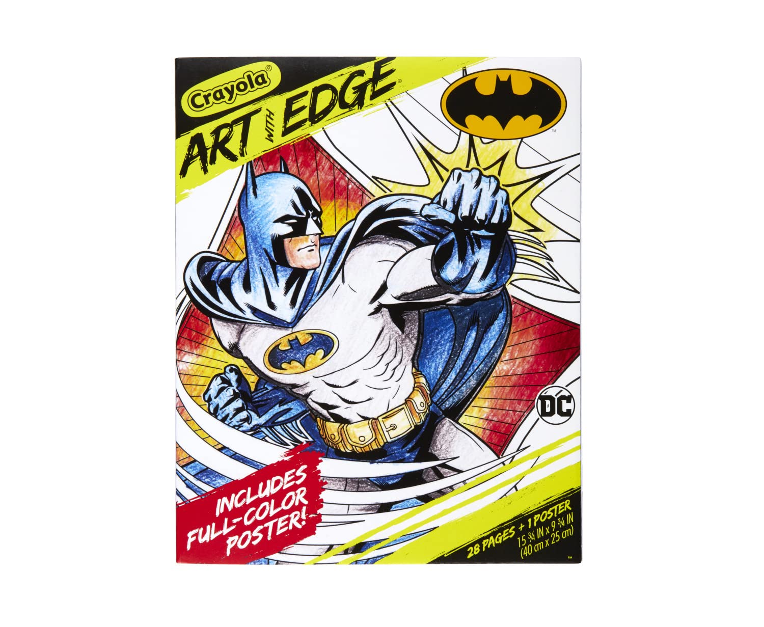 : Crayola Batman Coloring Book Pages, 1 Full Color Batman Poster,  28 Pages : Toys & Games