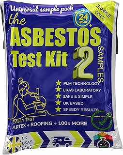 Asbestos Test Kit (2 Sample Only), NEXT DAY RESULTS Asbestos Testing Kit DIY For Home with UKAS Lab Fee, Easy Instruction...