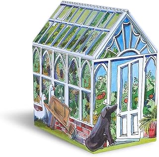 Emma Bridgewater - Green House Shaped Tin 120 x 135 x 75mm Matthew Rice