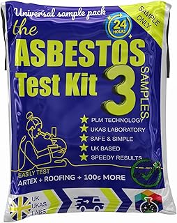 Asbestos Test Kit (3 Sample Only), DIY Asbestos Testing Kit For Home with UKAS Lab Fee, Easy Instructions, Return Postage,...