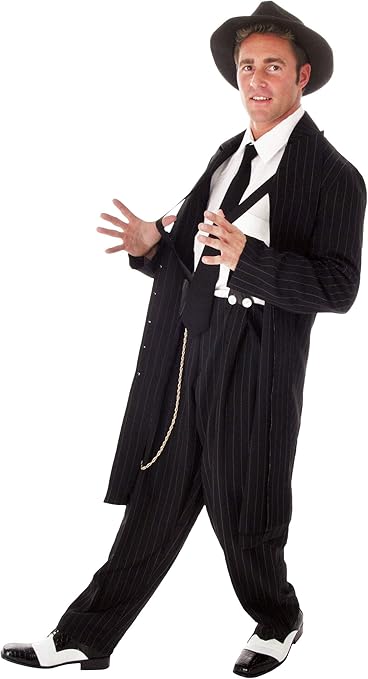 1940s Men’s Costumes: Sailor, Zoot Suits, Gangsters, WW2 Plus Size Zoot Suit Costume  AT vintagedancer.com