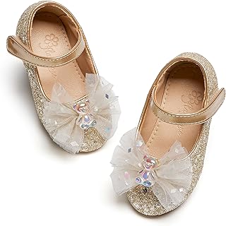 Flaryzone Toddler/Little Girls' Ballerina Flat Mary Jane Princess Dress Shoes - Wedding School Party