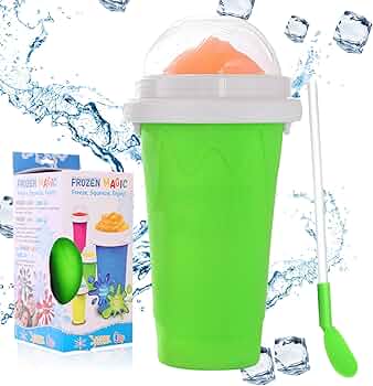 Frozen Magic Slushy Maker Cup, Squeeze Slushie Maker Cup,Double Layer Slushy Cup Quick Cooling Cups,DIY Homemade Slushie Cup, Silicone Slushie Maker for Milk Shake, Smoothies, Slushies