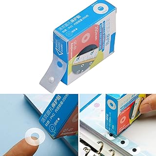 250 Pcs Loose-Leaf Paper Hole Reinforcement Ring Label Stickers,Waterproof Self-Adhesive Hole Punch Reinforcement Sticker...