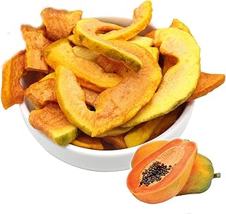 Dried papaya 3.52oz Fruit and Vegetable Crisp freeze-dried papaya Crisp Casual snack Dehydrated Red heart papaya slice sna...