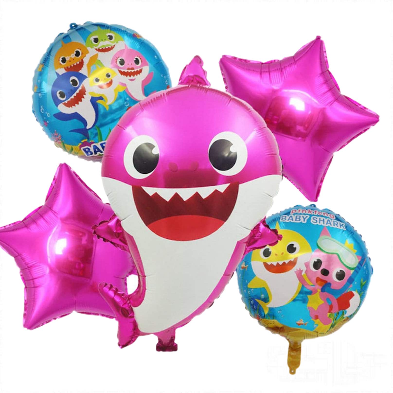 Buy HIGHLAND5 Pc Pink Baby Shark Balloons for Baby Shark Birthday ...