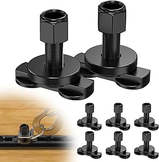 MooxHAI L Track Double Lug Threaded Stud Nut Tie Down |L-Track Accessories for Pickup/RV/ATV Use with L Track Rail |L-Trac...