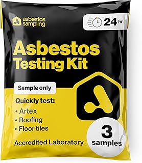 Asbestos Sample Only Test Kit (3 Samples) Includes 24Hr Lab Testing Fee, Instructions, Return Postage