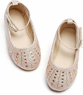 GINFIVE Toddler Girls Dress Shoes Little Girls Mary Janes Ballerina Flats Shoes Toddler