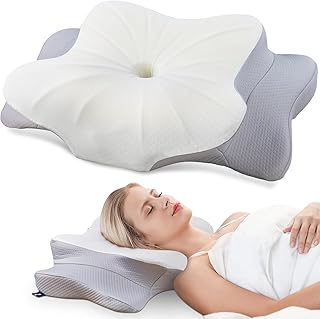 DONAMA Cervical Pillow for Neck and Shoulder,Contour Memory Foam Pillow,Ergonomic Neck Support Pillow for Side Back Stomac...