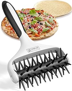 Orblue Pizza Dough Docker Pastry Roller with Spikes, Pizza Docking Tool for Home & Commercial Kitchen - Pizza Making Acces...