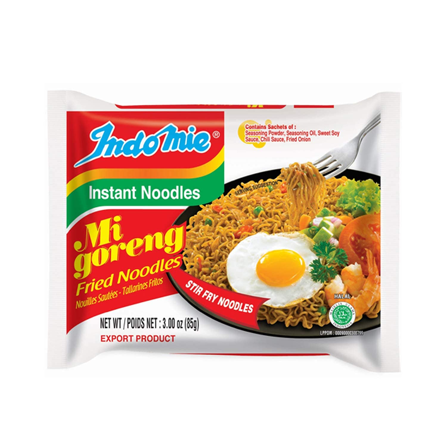 Buy Indomie Mi Goreng Instant Stir Fry Noodles, Halal Certified ...