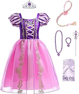 Lito Angels Princess Rapunzel Costume Fancy Dress Up for Baby Kids Girls, Halloween Birthday Party Outfit, Purple