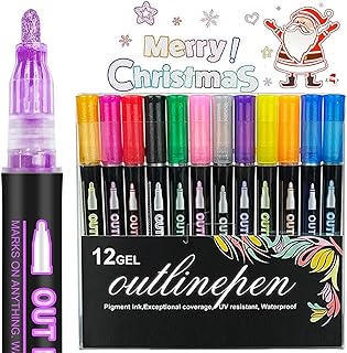 Coloring Lightstick Graffiti Highlighter Pens, Coloring Lightstick Graffiti Pen, Outliner Markers, Shimmer Markers Outline...