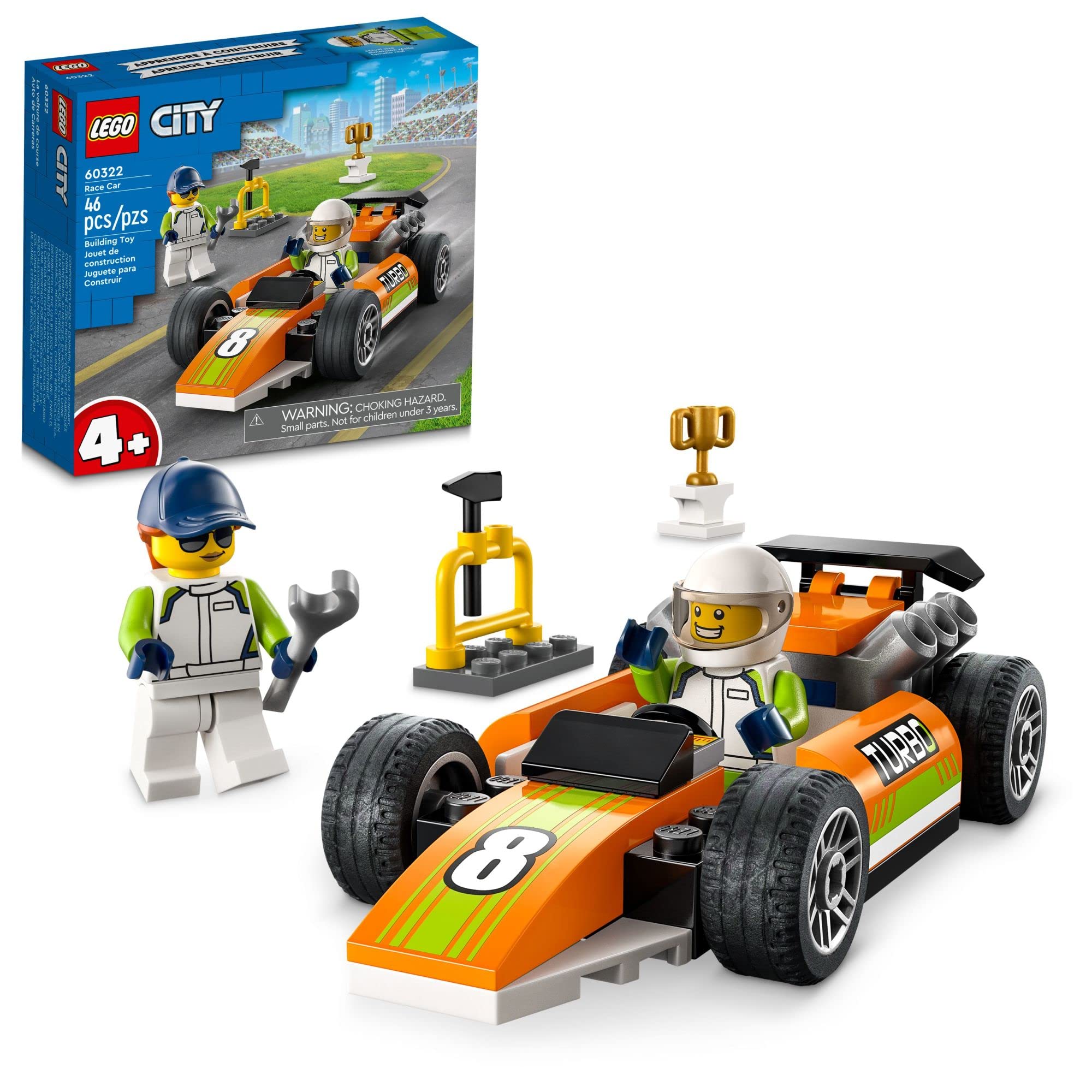 Buy LEGO City Great Vehicles Race Car, 60322 F1 Style Toy for Preschool ...