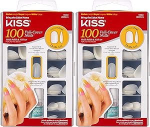 Kiss Active Oval 100 Full Cover Nails #16004 100PS13 (2 Pack)