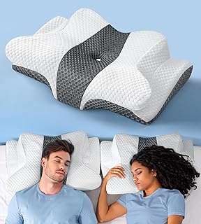 Sleep Doctor Approved Cervical Neck Pillow for Sleeping, Ergonomic Contour Side Sleeper Pillows for Adults, Cooling Orthop...