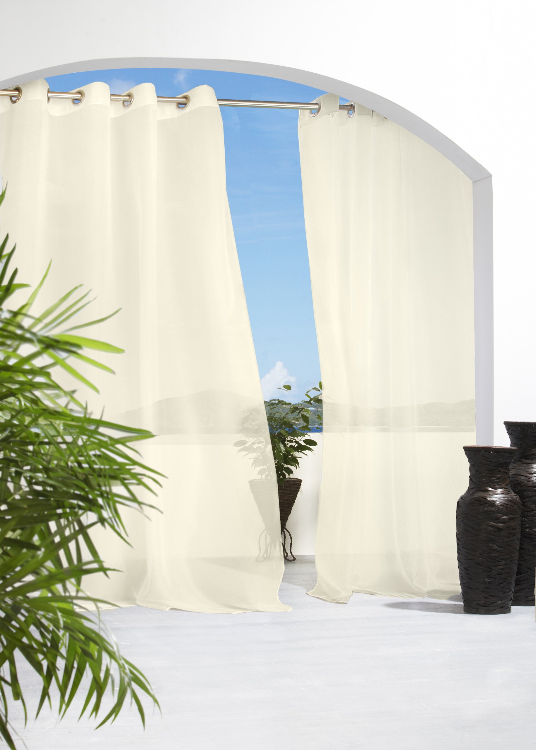 Gazebo striped outdoor curtains