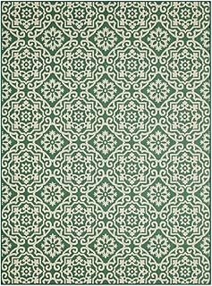 Nicole Miller New York Patio Country Danica Transitional Geometric Indoor/Outdoor Area Rug, Green/Beige, 7'9"x10'2"