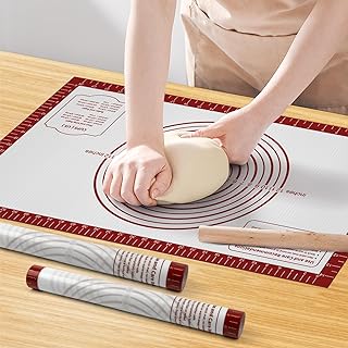 Silicone Baking Mat, Non Stick Pastry Mat Sheet for Dough Rolling, Nonslip Fondant/Pie Crust Mat, Counter Mat Oven Liner M...