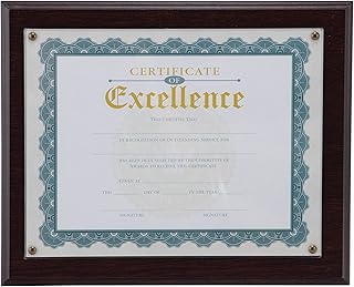 V-Light Picture Frame, Diploma Frame, 8.5 x 11 Inch Picture Frame, Certificate Holder, Degree Frame, Mahogany