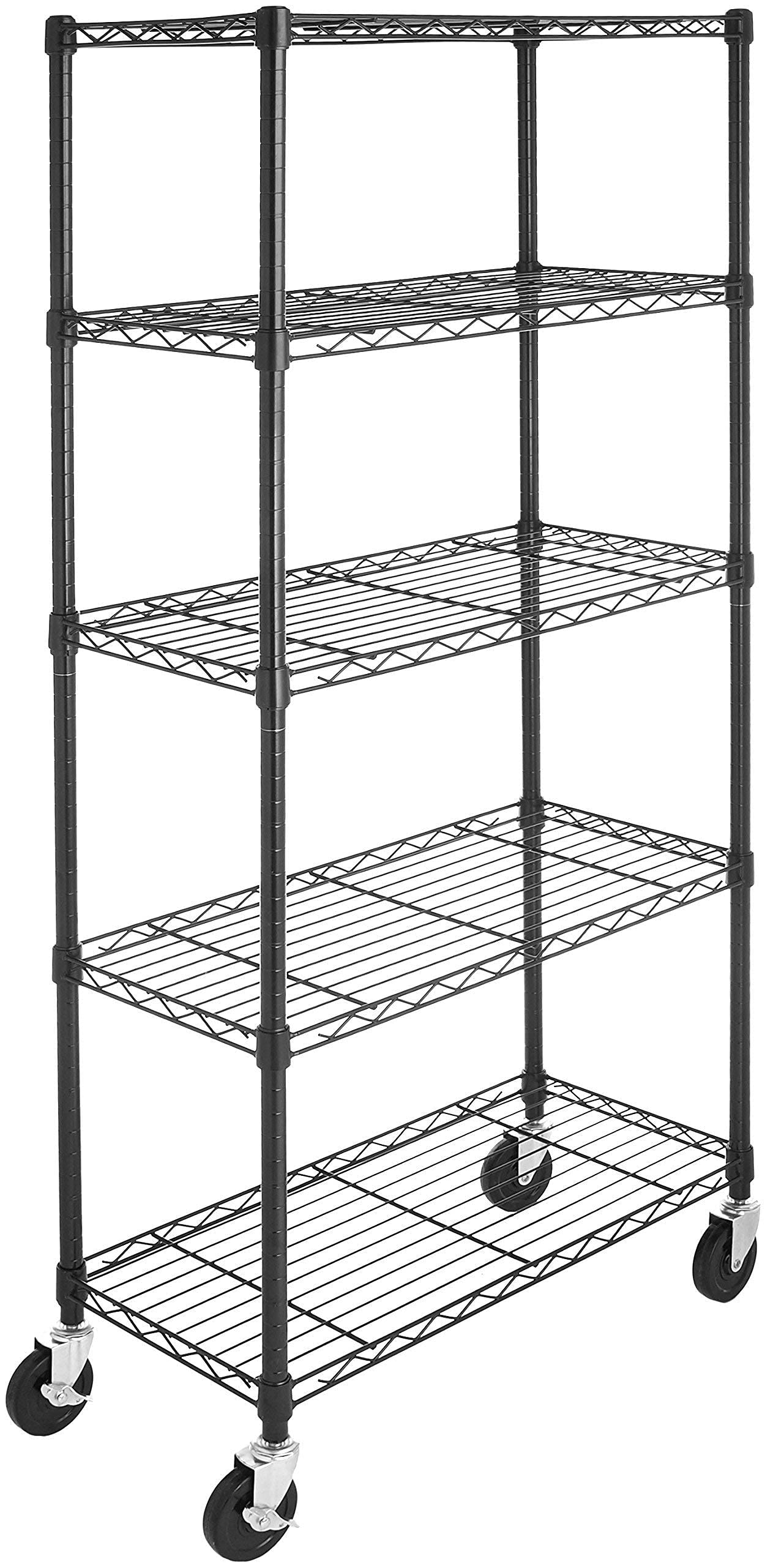 Buy Amazon Basics 5-Shelf Adjustable, Heavy Duty Storage Shelving Unit ...